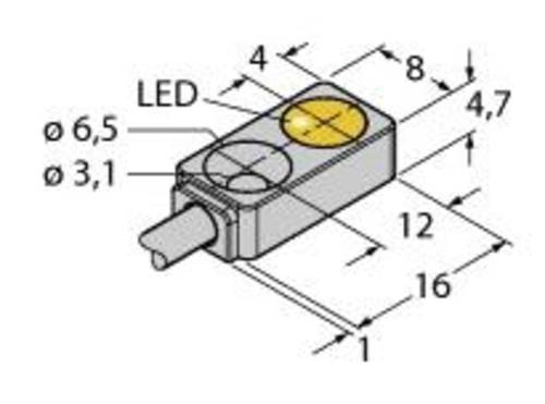 Turck Induktiver Sensor bündig NPN, Schließer BI2-Q4,7-AN6X von Turck