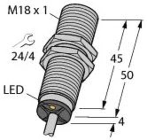 Turck Induktiver Sensor bündig NPN, Wechsler BI10U-M18-VN6X 7M von Turck