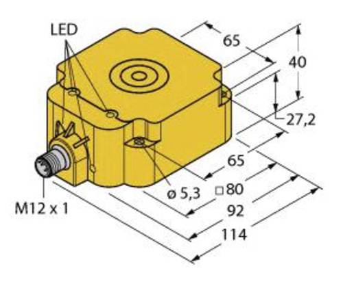 Turck Induktiver Sensor bündig NPN, Wechsler BI50U-Q80-VN4X2-H1141 von Turck