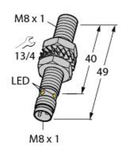 Turck Induktiver Sensor bündig PNP, Schließer BI1,5U-EG08-AP6X-V1131 von Turck