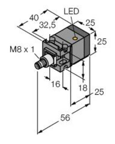 Turck Induktiver Sensor bündig PNP, Schließer BI10U-CA25-AP6X2-V1131 von Turck