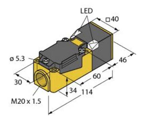 Turck Induktiver Sensor bündig PNP, Schließer BI15-CP40-AP6X2 von Turck