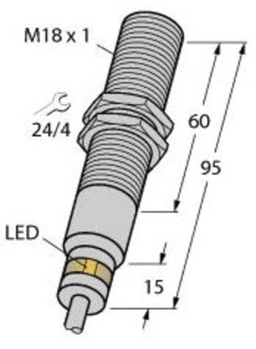 Turck Induktiver Sensor bündig PNP, Wechsler BI5-EM18D-VP6X/S120 von Turck