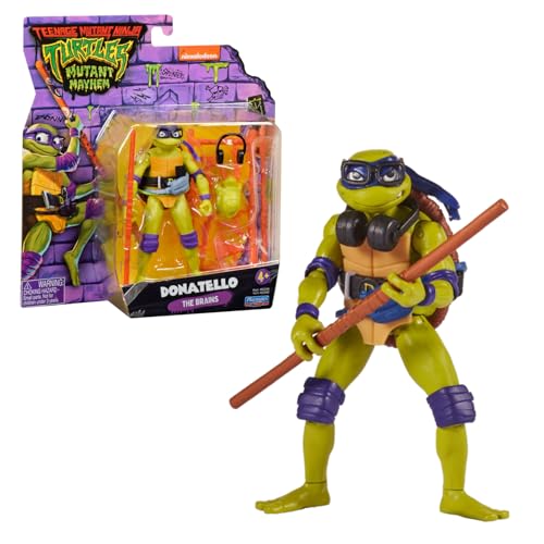 Giochi Preziosi - Donatello Ninja Turtles Mutante, bewegliche Actionfigur von 12 cm, detailliert und mit Kampfwaffen, für Kinder ab 4 Jahren von Giochi Preziosi