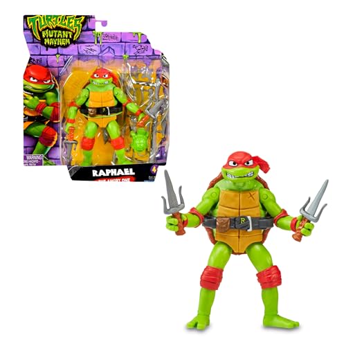 Giochi Preziosi - Raphael Ninja Turtles, Mutante, Raphael in Version Actionfigur mit Gelenken, 12 cm, Figur mit Kampfwaffen, für Kinder ab 4 Jahren von Giochi Preziosi