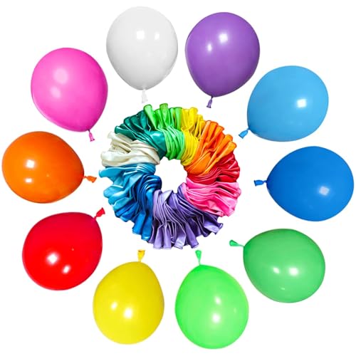 100 Stück Regenbogenballons für Kinder, 30,5 cm, mehrfarbige Latexballons für Partydekoration, Geburtstag, Hochzeit, Jubiläum, Babyparty, Bogendekoration 100 Stück Regenbogenballons für Kinder, 30,5 cm, mehrfarbige Latexballons für Partydekoration, Geburtstag, Hochzeit, Jubiläum, Babyparty, Bogendekoration von TuseRxln