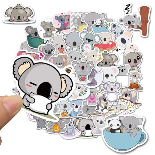 TuseRxln Koala Aufkleber Niedliche KoalaAufkleber, 50 Stück Koala Cartoon Tier Aufkleber, Belohnungsaufkleber für Lehrer, für Wasserflaschen, Gepäck, Skateboard, Sammelalbum, Becher. TuseRxln Koala Aufkleber Niedliche KoalaAufkleber, 50 Stück Koala Cartoon Tier Aufkleber, Belohnungsaufkleber für Lehrer, für Wasserflaschen, Gepäck, Skateboard, Sammelalbum, Becher. von TuseRxln