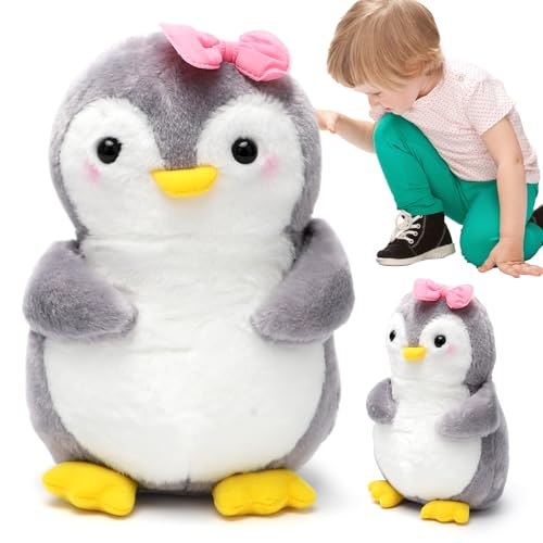 Tutamaz Kuscheltier Pinguin für Mädchen – Weiches Plüschtier zum Kuscheln & Spielen, Pinguin Geschenk, Pudgy Penguins Plüsch mit Schleife, Niedliches Stofftier Tutamaz Kuscheltier Pinguin für Mädchen – Weiches Plüschtier zum Kuscheln & Spielen, Pinguin Geschenk, Pudgy Penguins Plüsch mit Schleife, Niedliches Stofftier von Tutamaz