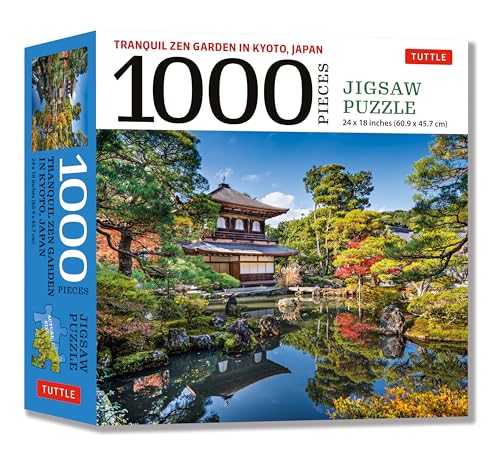 Tranquil Zen Garden in Kyoto Japan Jigsaw Puzzle 1,000 Piece: Ginkaku-ji Temple, Temple of The Silver Pavilion von Tuttle Publishing