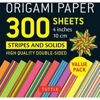 Origami Paper 300 Sheets Stripes and Solids 4 (10 CM) von Tuttle