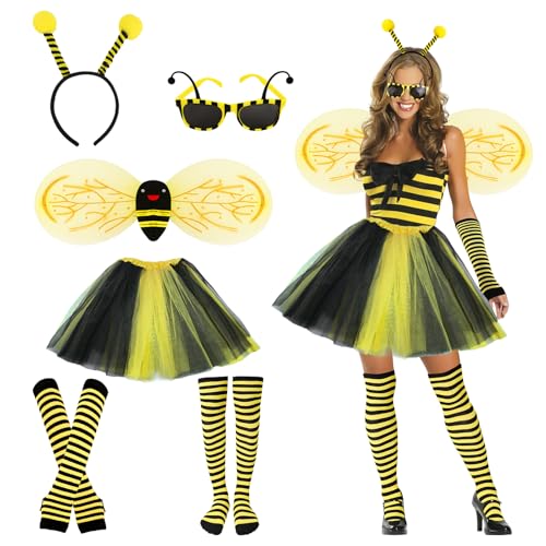 Bienenkostüm Erwachsene Damen, Faschingskostüme Damen Tierkostüm Haarreif Fasching Flügel Bienen Kostüm Damen Biene Kostüm Erwachsene Karneval Tierkostüm Party Outfits Weihnachtsgeschenke Cosplay Bienenkostüm Erwachsene Damen, Faschingskostüme Damen Tierkostüm Haarreif Fasching Flügel Bienen Kostüm Damen Biene Kostüm Erwachsene Karneval Tierkostüm Party Outfits Weihnachtsgeschenke Cosplay von Tutukyle