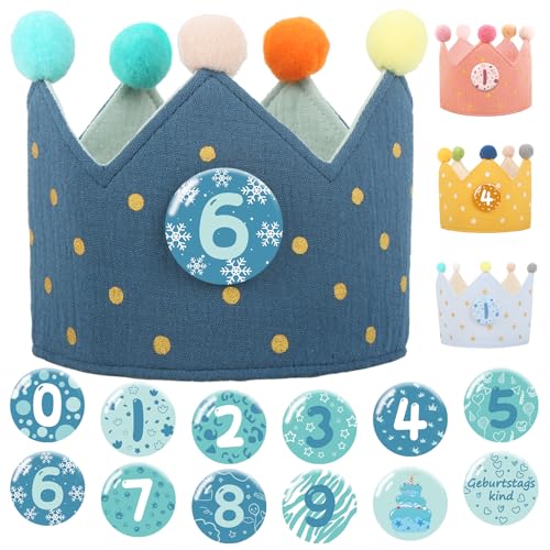 Tutukyle Geburtstagskrone Musselin mit Zahlen Geburtstagskrone Junge & Mädchen Krone Geburtstag Seegrün mit Button Zahlen von 0-10 Geburtstagskrone Kinder Party Deko Hut für Kindergeburtstag Tutukyle Geburtstagskrone Musselin mit Zahlen Geburtstagskrone Junge & Mädchen Krone Geburtstag Seegrün mit Button Zahlen von 0-10 Geburtstagskrone Kinder Party Deko Hut für Kindergeburtstag von Tutukyle