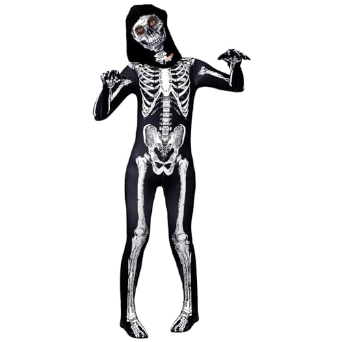 Tutukyle Skelett Kostüm Kinder, Halloween Skeleton Costume, Jumpsuit Outfit für Halloween, Karneval, Faschingskostüme, Cosplay Mottoparty Tutukyle Skelett Kostüm Kinder, Halloween Skeleton Costume, Jumpsuit Outfit für Halloween, Karneval, Faschingskostüme, Cosplay Mottoparty von Tutukyle
