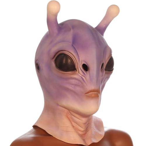 Tuxuseo Alien-Kopfmaske, Vollgesichtsmaske, Realistisches dreidimensional Accessoire für Verkleidung und Party Requisiten für Männer Frauen und Erwachsene auch für Bühnen Cosplay und Tuxuseo Alien-Kopfmaske, Vollgesichtsmaske, Realistisches dreidimensional Accessoire für Verkleidung und Party Requisiten für Männer Frauen und Erwachsene auch für Bühnen Cosplay und von Tuxuseo