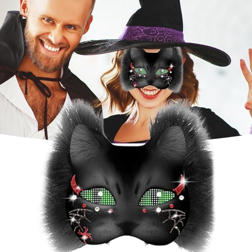 Tuxuseo Katzenmasken für Bastelprojekte, Masken-Bastelset, Kostümzubehör mit Netzstoff und Filz für Damen Herren Maskenball Karneval Tuxuseo Katzenmasken für Bastelprojekte, Masken-Bastelset, Kostümzubehör mit Netzstoff und Filz für Damen Herren Maskenball Karneval von Tuxuseo