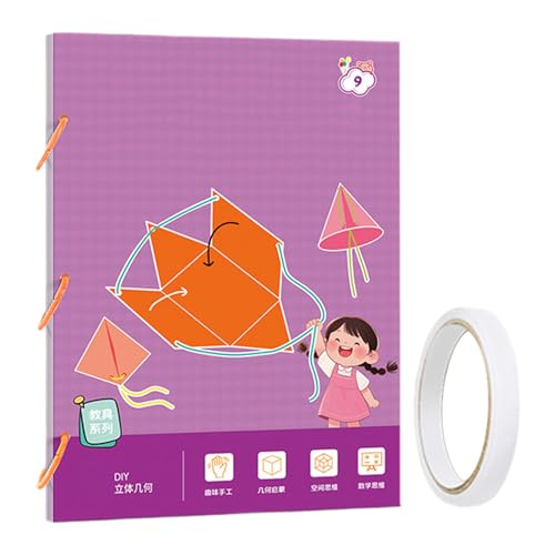 Tuxuseo Pull String 3D Geometry Learning Book | D-IY 3D Geometry Lernbuch | Lehren Volumen & Oberfläche Formeln - Lehrbuch Zum Erlernen Von 3D-Geometrie Mit Zugschnur Tuxuseo Pull String 3D Geometry Learning Book | D-IY 3D Geometry Lernbuch | Lehren Volumen & Oberfläche Formeln - Lehrbuch Zum Erlernen Von 3D-Geometrie Mit Zugschnur von Tuxuseo