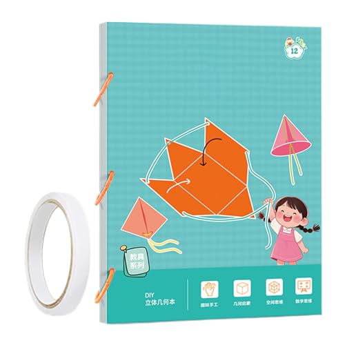 Tuxuseo Pull String 3D Geometry Learning Book | D-IY 3D Geometry Lernbuch | Lehren Volumen & Oberfläche Formeln - Lehrbuch Zum Erlernen Von 3D-Geometrie Mit Zugschnur Tuxuseo Pull String 3D Geometry Learning Book | D-IY 3D Geometry Lernbuch | Lehren Volumen & Oberfläche Formeln - Lehrbuch Zum Erlernen Von 3D-Geometrie Mit Zugschnur von Tuxuseo