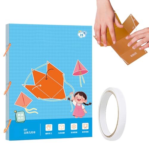 Tuxuseo Pull String 3D Geometry Learning Book | D-IY 3D Geometry Lernbuch | Lehren Volumen & Oberfläche Formeln - Lehrbuch Zum Erlernen Von 3D-Geometrie Mit Zugschnur Tuxuseo Pull String 3D Geometry Learning Book | D-IY 3D Geometry Lernbuch | Lehren Volumen & Oberfläche Formeln - Lehrbuch Zum Erlernen Von 3D-Geometrie Mit Zugschnur von Tuxuseo