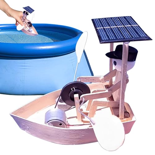 Tuxuseo Solarbetriebenes Ruder-Spielzeug | Miniatur-Ruderboot Für Schreibtisch | Kreatives Holz-Solar-Roboterboot Mit Bildungsfunktion - Für Garten, Teich, Pool & Outdoor-Aktivitäten Tuxuseo Solarbetriebenes Ruder-Spielzeug | Miniatur-Ruderboot Für Schreibtisch | Kreatives Holz-Solar-Roboterboot Mit Bildungsfunktion - Für Garten, Teich, Pool & Outdoor-Aktivitäten von Tuxuseo