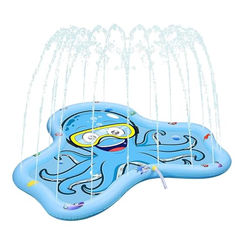 Tuxuseo Sprinklerpool Für Kinder | Wasser Spielen Mat | Dicke Brunnenspielmatten - Kinderunterhaltungsspielzeug Für Terrassen, Hinterhof, Decks, Rasen Tuxuseo Sprinklerpool Für Kinder | Wasser Spielen Mat | Dicke Brunnenspielmatten - Kinderunterhaltungsspielzeug Für Terrassen, Hinterhof, Decks, Rasen von Tuxuseo