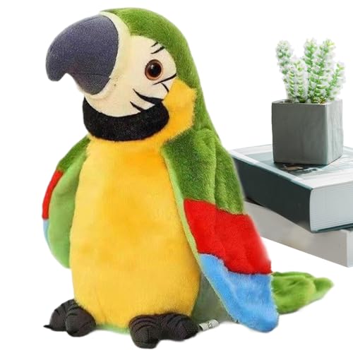 Tuxuseo Vogelspielzeug Für Kinder - Zwitschernder Vogel Mit Flatterflügeln Und Musik - Interaktives Elektronisches Plüschtier Für Haustiere Kinder Geburtstag Weihnachten Regaldisplay von Tuxuseo