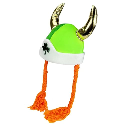 Tuxxjzm Braid Hats for Women - Irish St. Patricks Horn Hat | Dekorative Kopfbedeckung Weiches Mittelalter Kostüm für Feier Cosplay Tuxxjzm Braid Hats for Women - Irish St. Patricks Horn Hat | Dekorative Kopfbedeckung Weiches Mittelalter Kostüm für Feier Cosplay von Tuxxjzm