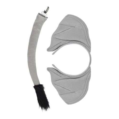 Tuxxjzm Elefantenohren-Haarband, Realistischer Elefanten-Kopfschmuck, Weiche Elefanten-Haarreifen mit Schwanz, Für Festivals, Cosplay Tuxxjzm Elefantenohren-Haarband, Realistischer Elefanten-Kopfschmuck, Weiche Elefanten-Haarreifen mit Schwanz, Für Festivals, Cosplay von Tuxxjzm