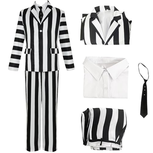 Betelgeuse Kostüm für Herren, Hochzeitskostüm, Rot, Hochzeitsanzüge, Halloween, Käfer, Film, Cosplay, Uniform, Outfits, Blazer-Set, Anzug B, 3XL von Tvnxdgl