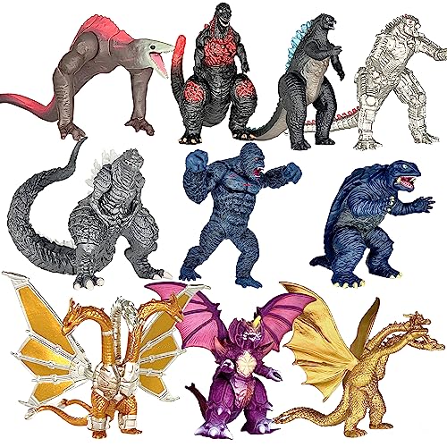 TwCare Set von 10 Mechagodzilla vs Kong Dinosaurier Drachen Spielzeug bewegliche gemeinsame Actionfiguren, King of The Monsters Shin Ultima Gamera Mecha Ghidorah Schädel Crawler Destoroyah Cake TwCare Set von 10 Mechagodzilla vs Kong Dinosaurier Drachen Spielzeug bewegliche gemeinsame Actionfiguren, King of The Monsters Shin Ultima Gamera Mecha Ghidorah Schädel Crawler Destoroyah Cake von TwCare