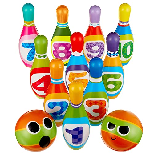THE TWIDDLERS 12-Teiliges Kinder Kegelspiel aus Schaumstoff - Bowling-Set - Geschenk für Babys & Kleinkinder THE TWIDDLERS 12-Teiliges Kinder Kegelspiel aus Schaumstoff - Bowling-Set - Geschenk für Babys & Kleinkinder von THE TWIDDLERS