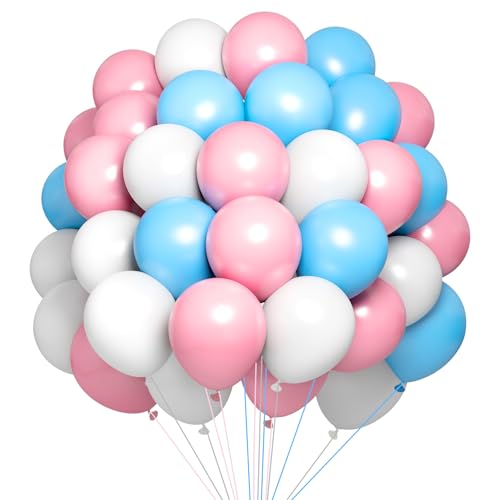 Luftballons Weiß Weiße Luftballons Weisse Luftballon 300 Stück Luftballons Rosa Luftballons Pinke Luftballons Blau Luftballons Hellblau Luftballon Girlande Weiß Ballon Girlande Weiße Ballons von Twidels