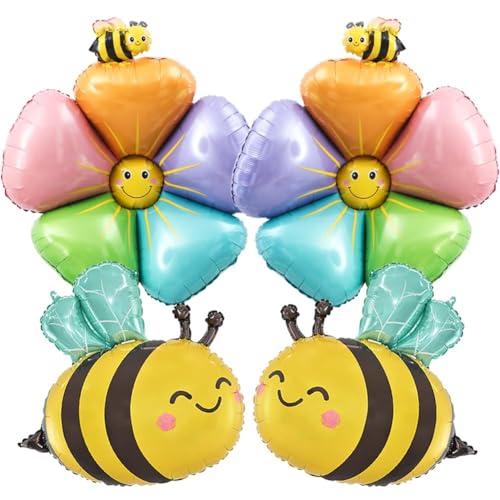 Luftballons Biene Folienballon Blume Ballon Große Gänseblümchen Folienballons Gelb Biene Geburtstagsballons Boho Blumen Balloons für Hochzeit Baby Shower Geburtstag Deko 4 Stück Luftballons Biene Folienballon Blume Ballon Große Gänseblümchen Folienballons Gelb Biene Geburtstagsballons Boho Blumen Balloons für Hochzeit Baby Shower Geburtstag Deko 4 Stück von Twinice