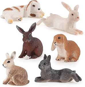 Twinice 6 Stück Hasen Figuren Klein, Waldtiere Figuren Osterhase Kaninchen Dekofigur Miniatur Figur für Osterdeko/Garten/Party Deko/Puppenhaus, Pädagogisches Lernspielzeug Für Kinder Twinice 6 Stück Hasen Figuren Klein, Waldtiere Figuren Osterhase Kaninchen Dekofigur Miniatur Figur für Osterdeko/Garten/Party Deko/Puppenhaus, Pädagogisches Lernspielzeug Für Kinder von Twinice