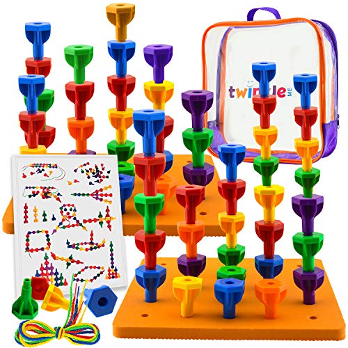 Twinkle Me Brettspiel-Set, Jumbo-Packung, 48 Wäscheklammern + 2 Bretter und Aufbewahrungstasche mit Griff, für Motorik, Sortieren, Zählen, Farberkennung, Ergotherapie, Kleinkind und 3-8 Jahre Twinkle Me Brettspiel-Set, Jumbo-Packung, 48 Wäscheklammern + 2 Bretter und Aufbewahrungstasche mit Griff, für Motorik, Sortieren, Zählen, Farberkennung, Ergotherapie, Kleinkind und 3-8 Jahre von Twinkle me