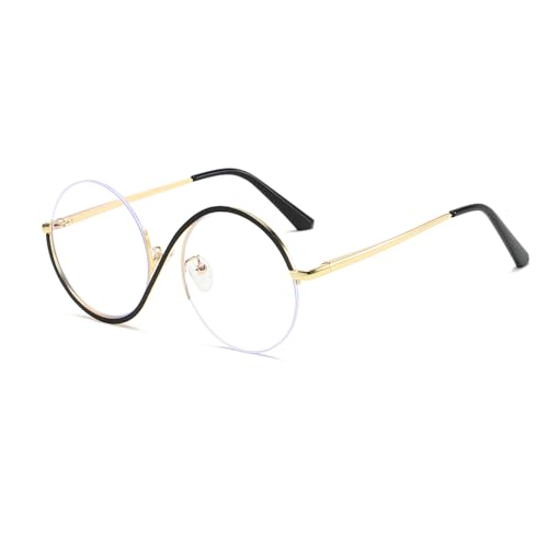 Twinsun Elphaba-Brille, Cosplay-Brille, Hexenkostüm-Brille, Metallrahmen, runde Brille, Hexe, Cosplay, Brille (schwarz) von Twinsun