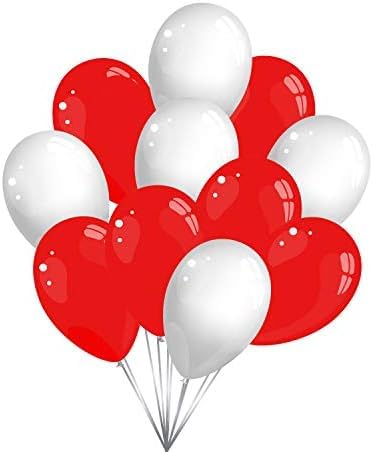 Luftballons rot/weiß - 100% Naturlatex & 100% biologisch abbaubar - Premiumqualität made in EU - Marke twist4 (200 Stück) von Twist4