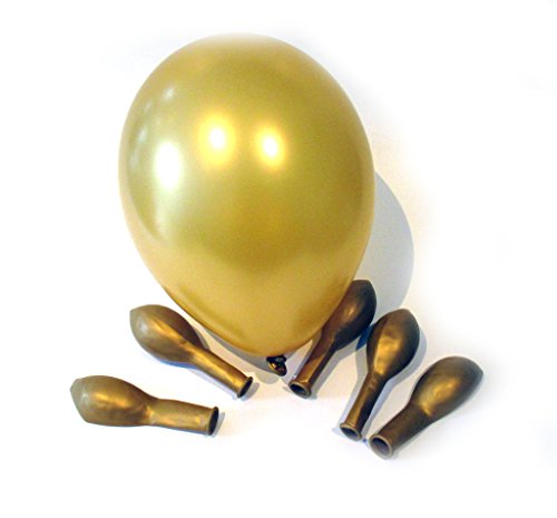 Twist4 Luftballons - Made in EU - Premiumqualität - 100% Naturlatex - Dekorationen für Geburtstage, Babyparties, Hochzeiten und Taufen (gold, 100 Stück) von Twist4