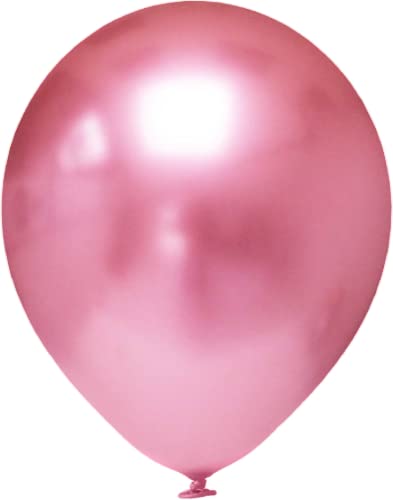 Twist4 Luftballons Metallic, XL - 40-45cm, Luftballons Bunt - 100% Naturlatex - schadstoffrei - Made in DE - in 6 Metallicfarben, Metallic Balloons für Deko Geburtstag Hochzeit (24 Stück, Pink) von Twist4