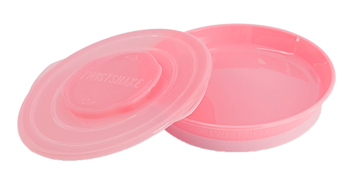 Anti-Rutsch Teller, Pastel Pink rosa von Twistshake