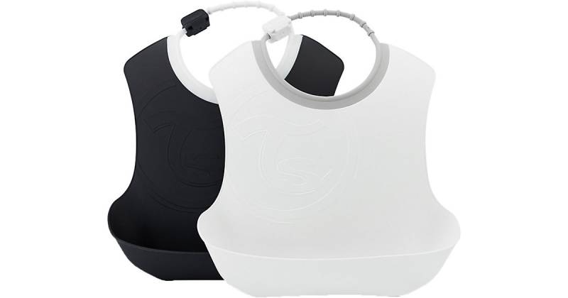 Lätzchen, Pastel Black & White, 2er Set weiß von Twistshake