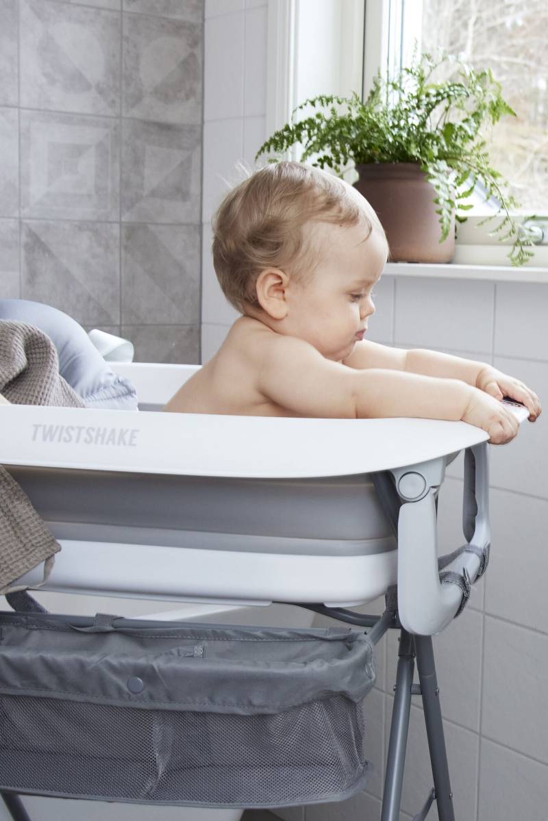 Twistshake Badewanne mit Kissen, Pastel Grey von Twistshake