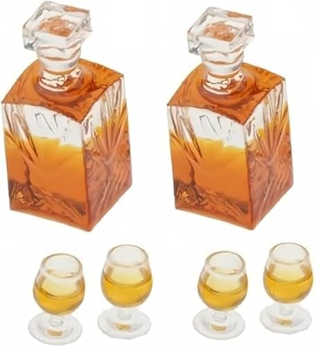 6 Stück 1:12 Puppenhaus Miniatur Wein und Whiskey Flasche Set, Miniatur Zubehör Whiskey Weinflasche Bar Modell Bequem und Nette Dekorationen Puppenhaus Zubehör 6 Stück 1:12 Puppenhaus Miniatur Wein und Whiskey Flasche Set, Miniatur Zubehör Whiskey Weinflasche Bar Modell Bequem und Nette Dekorationen Puppenhaus Zubehör von Txuolin