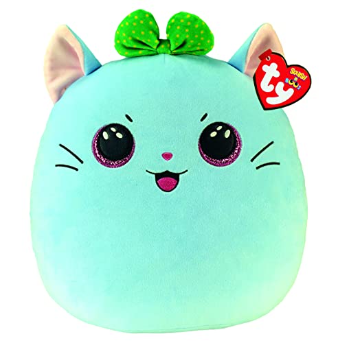 TY Beanie Boos- Squish a Boo Kat Kirra-31 cm, grün, 2009315, 40 cm von Ty Toys