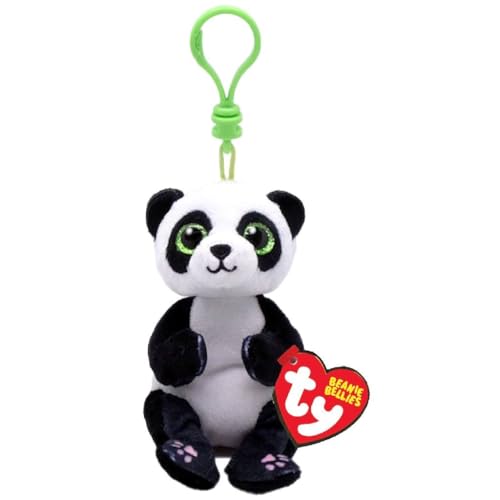 TEENY TYS TY Beanie Bellies Schlüsselclip Ying Panda 10 cm, mehrfarbig, Small von Ty Toys