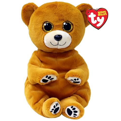 Ty Duncan Bear Beanie Bellies Medium 24cm - Quetschbare Beanie Baby Weiche Pluschtiere - Sammelbares Kuscheliges Stofftier von Ty UK Ltd