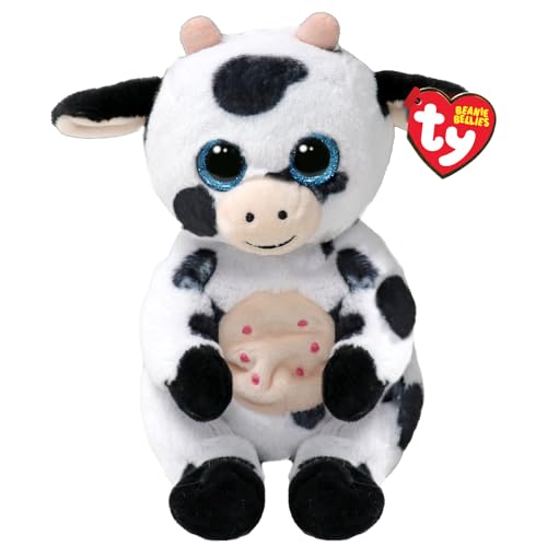 Ty Herdly Kuh Beanie Bellies Regular 14cm - Quetschbare Beanie Baby Weiche Pluschtiere - Sammelbares Kuscheliges Stofftier von TY