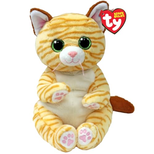 TY Mango Katze Beanie Bellies Medium 24cm - Quetschbare Beanie Baby Weiche Pluschtiere - Sammelbares Kuscheliges Stofftier TY Mango Katze Beanie Bellies Medium 24cm - Quetschbare Beanie Baby Weiche Pluschtiere - Sammelbares Kuscheliges Stofftier von TY