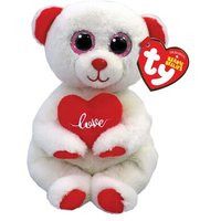 TY 41047 Desi weißer Bär - Valentinstag - Beanie Bellie, 16 cm von Ty