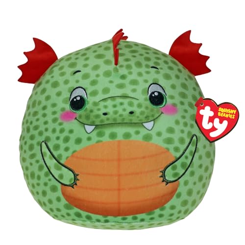 TY Squishy Beanies – Griffin der Drache – weiches Plüschkissen mit grünen Augen – Geschenkidee für Groß und Klein – zum Sammeln – 22 cm – T39417 von Ty