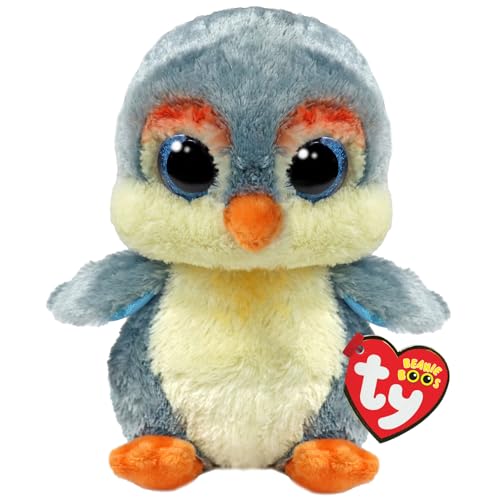 Ty Fisher Pinguin Beanie Boo Regular 14cm - Quetschbare Beanie Baby Weiche Pluschtiere - Sammelbares Kuscheliges Stofftier von TY